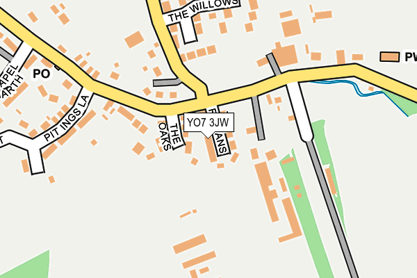 YO7 3JW map - OS OpenMap – Local (Ordnance Survey)