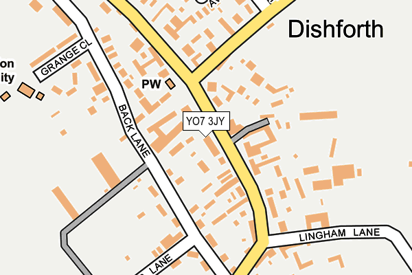 YO7 3JY map - OS OpenMap – Local (Ordnance Survey)