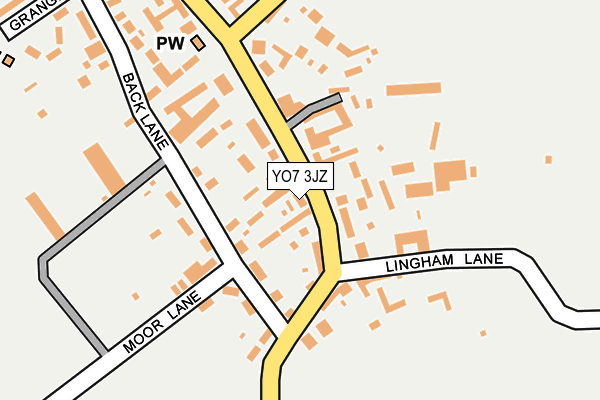 YO7 3JZ map - OS OpenMap – Local (Ordnance Survey)