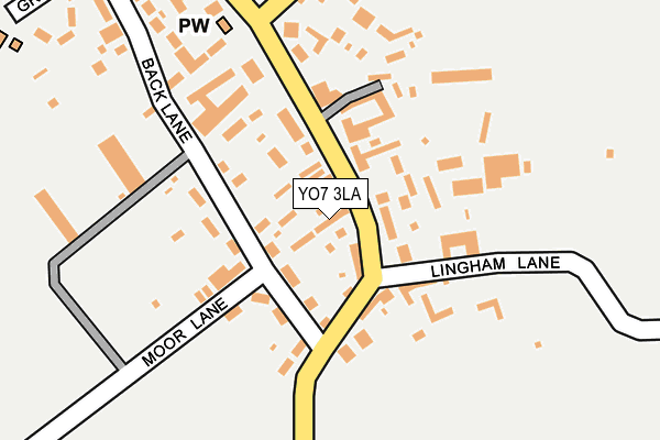 YO7 3LA map - OS OpenMap – Local (Ordnance Survey)