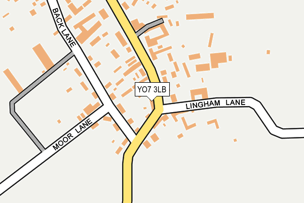 YO7 3LB map - OS OpenMap – Local (Ordnance Survey)
