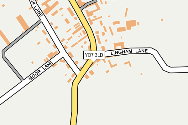 YO7 3LD map - OS OpenMap – Local (Ordnance Survey)