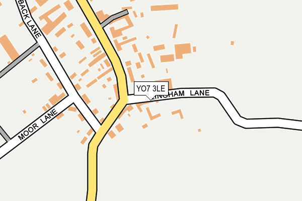 YO7 3LE map - OS OpenMap – Local (Ordnance Survey)