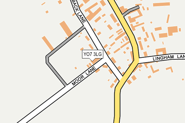 YO7 3LG map - OS OpenMap – Local (Ordnance Survey)