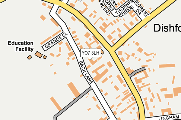 YO7 3LH map - OS OpenMap – Local (Ordnance Survey)