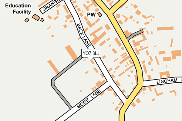 YO7 3LJ map - OS OpenMap – Local (Ordnance Survey)