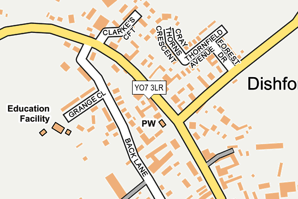 YO7 3LR map - OS OpenMap – Local (Ordnance Survey)