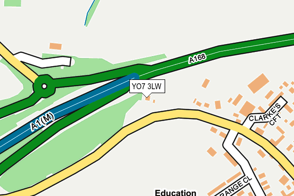YO7 3LW map - OS OpenMap – Local (Ordnance Survey)