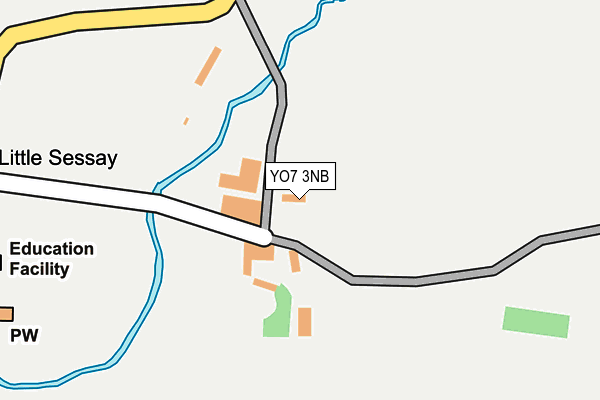 YO7 3NB map - OS OpenMap – Local (Ordnance Survey)