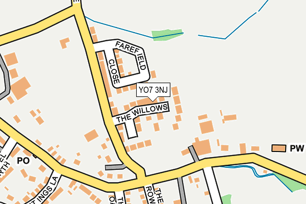 YO7 3NJ map - OS OpenMap – Local (Ordnance Survey)
