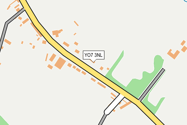 YO7 3NL map - OS OpenMap – Local (Ordnance Survey)