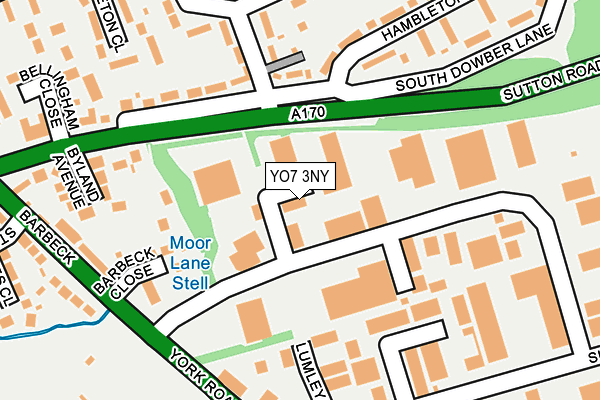 YO7 3NY map - OS OpenMap – Local (Ordnance Survey)