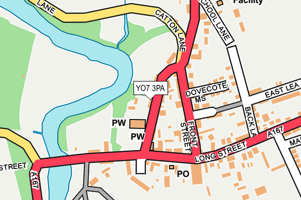 YO7 3PA map - OS OpenMap – Local (Ordnance Survey)