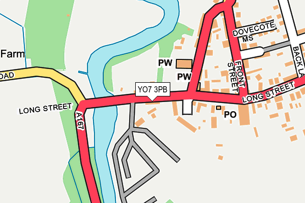 YO7 3PB map - OS OpenMap – Local (Ordnance Survey)