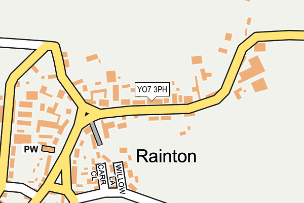 YO7 3PH map - OS OpenMap – Local (Ordnance Survey)