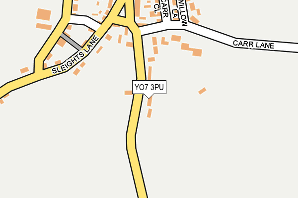 YO7 3PU map - OS OpenMap – Local (Ordnance Survey)