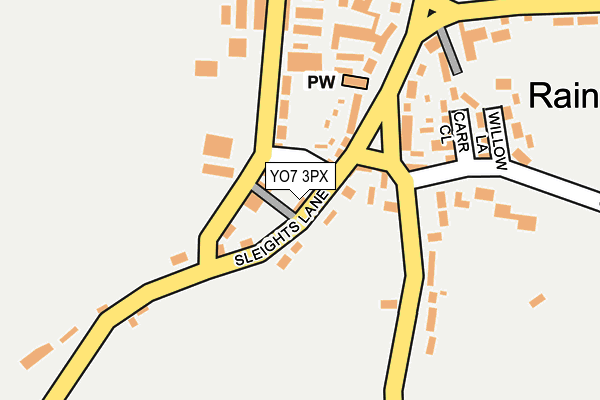 YO7 3PX map - OS OpenMap – Local (Ordnance Survey)