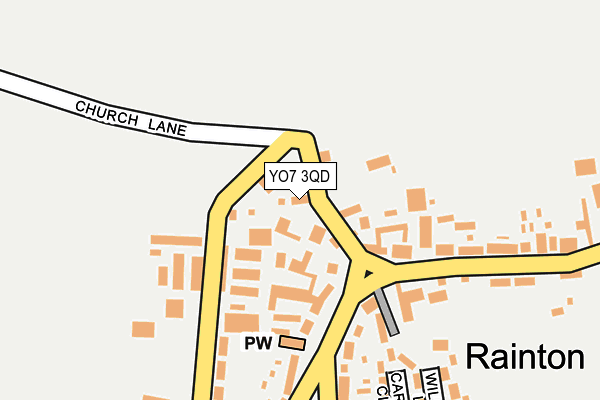 YO7 3QD map - OS OpenMap – Local (Ordnance Survey)