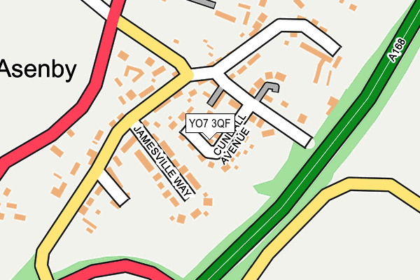 YO7 3QF map - OS OpenMap – Local (Ordnance Survey)
