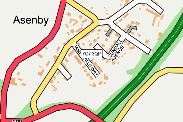 YO7 3QP map - OS OpenMap – Local (Ordnance Survey)