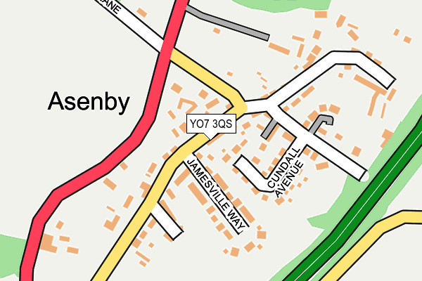 YO7 3QS map - OS OpenMap – Local (Ordnance Survey)