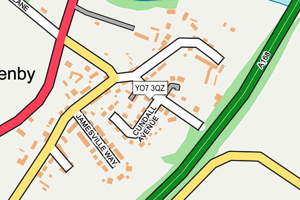 YO7 3QZ map - OS OpenMap – Local (Ordnance Survey)