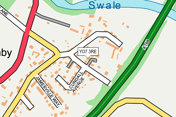 YO7 3RE map - OS OpenMap – Local (Ordnance Survey)