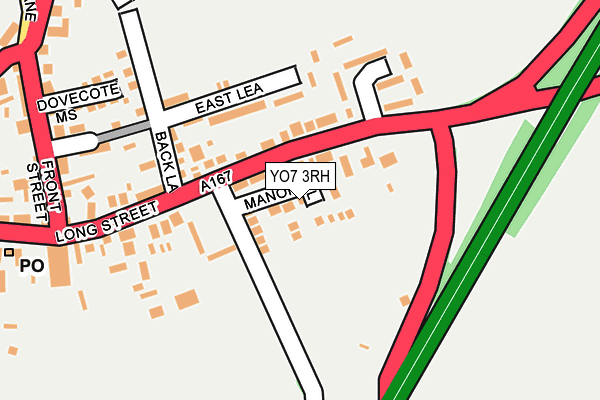 YO7 3RH map - OS OpenMap – Local (Ordnance Survey)