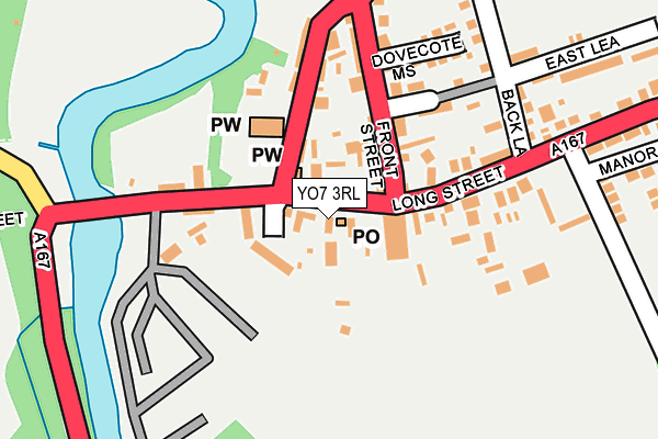 YO7 3RL map - OS OpenMap – Local (Ordnance Survey)