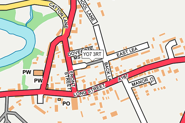 YO7 3RT map - OS OpenMap – Local (Ordnance Survey)