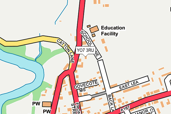 YO7 3RU map - OS OpenMap – Local (Ordnance Survey)