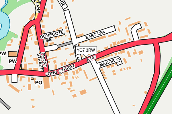 YO7 3RW map - OS OpenMap – Local (Ordnance Survey)