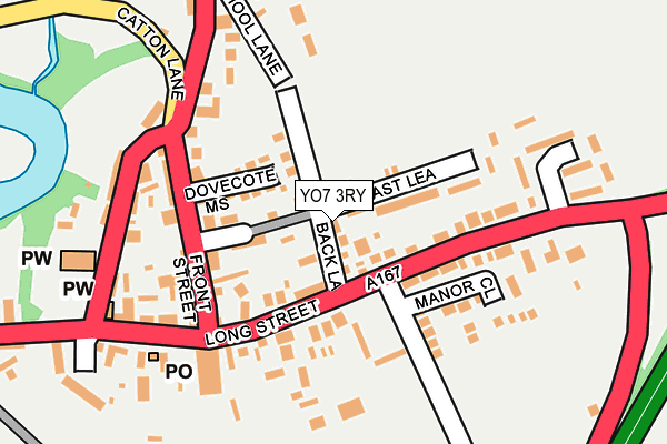 YO7 3RY map - OS OpenMap – Local (Ordnance Survey)