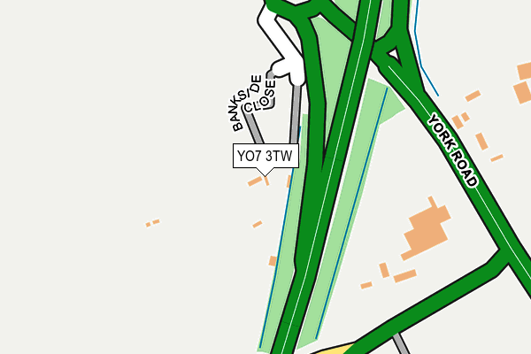 YO7 3TW map - OS OpenMap – Local (Ordnance Survey)