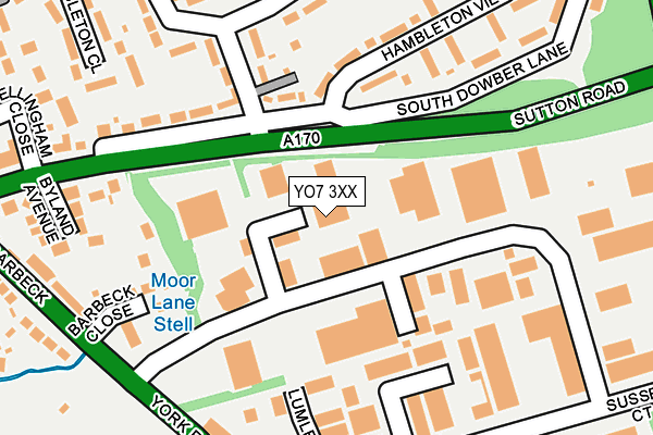 YO7 3XX map - OS OpenMap – Local (Ordnance Survey)