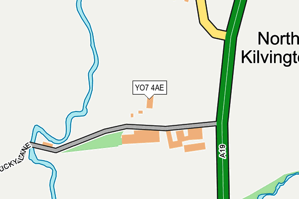 YO7 4AE map - OS OpenMap – Local (Ordnance Survey)