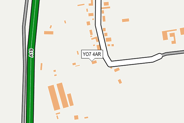 YO7 4AR map - OS OpenMap – Local (Ordnance Survey)