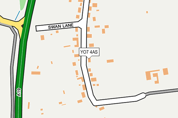 YO7 4AS map - OS OpenMap – Local (Ordnance Survey)