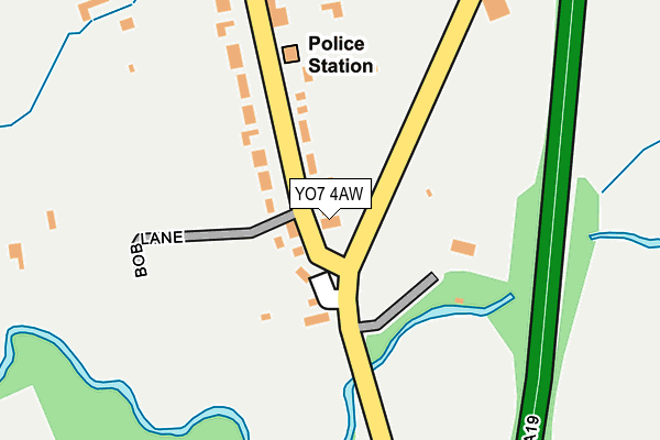 YO7 4AW map - OS OpenMap – Local (Ordnance Survey)