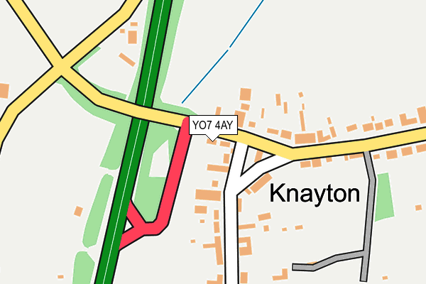 YO7 4AY map - OS OpenMap – Local (Ordnance Survey)