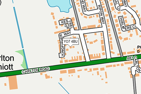 YO7 4BU map - OS OpenMap – Local (Ordnance Survey)