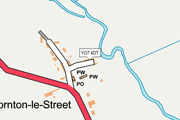 YO7 4DT map - OS OpenMap – Local (Ordnance Survey)