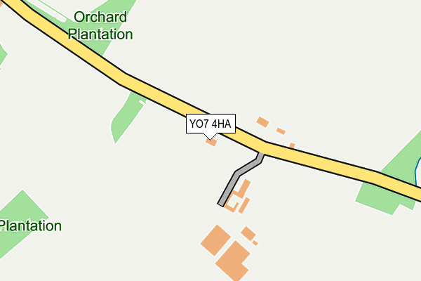 YO7 4HA map - OS OpenMap – Local (Ordnance Survey)
