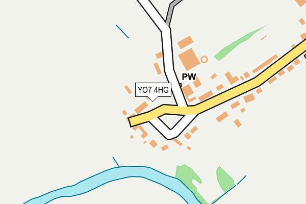 YO7 4HG map - OS OpenMap – Local (Ordnance Survey)