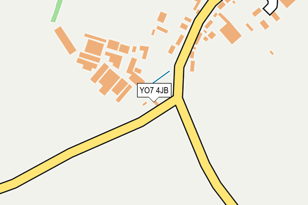 YO7 4JB map - OS OpenMap – Local (Ordnance Survey)