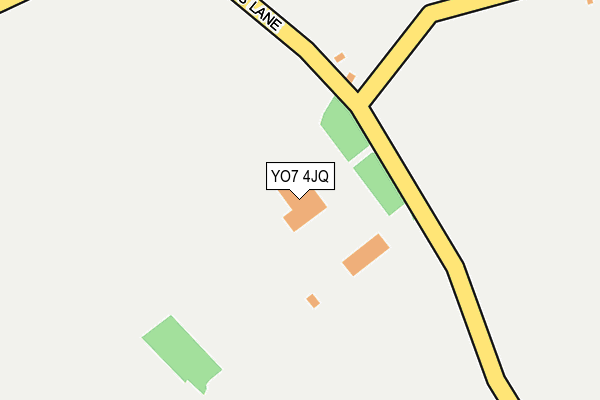 YO7 4JQ map - OS OpenMap – Local (Ordnance Survey)