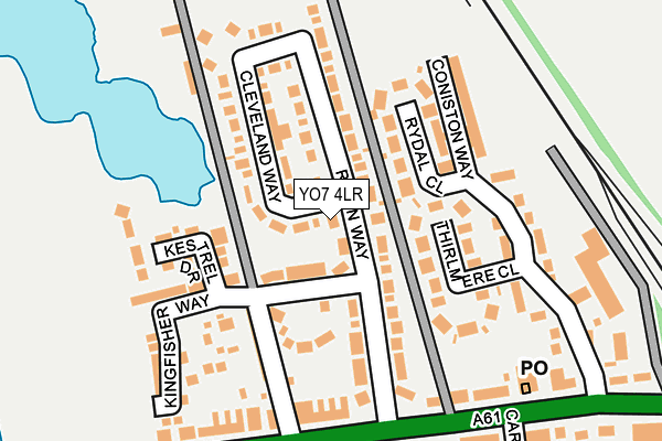YO7 4LR map - OS OpenMap – Local (Ordnance Survey)