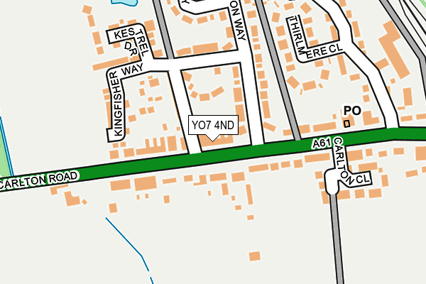 YO7 4ND map - OS OpenMap – Local (Ordnance Survey)