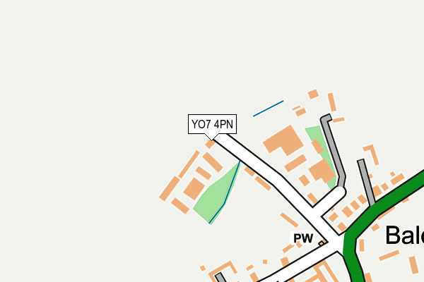 YO7 4PN map - OS OpenMap – Local (Ordnance Survey)