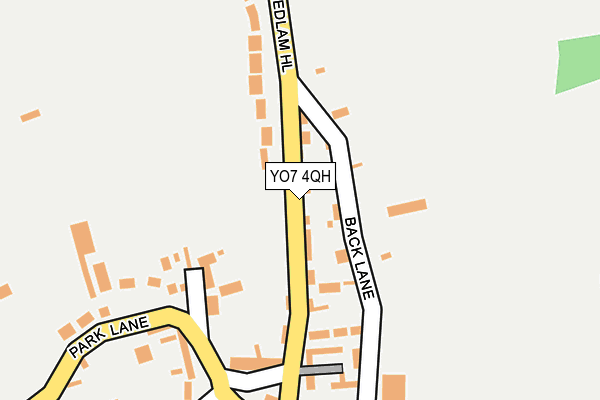 YO7 4QH map - OS OpenMap – Local (Ordnance Survey)